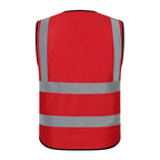 100% Polyester Mesh High Visibility LED Reflective Safety Vest with Utility Pockets