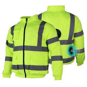 High Visibility 3 Fan Cooling Safety Vest Industrial Protective Workwear