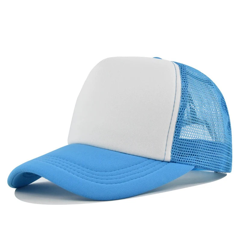 Custom Curved Brim 5 Panel Foam Trucker Cap | 100% Polyester Breathable Unisex Hat | Bulk OEM Wholesale