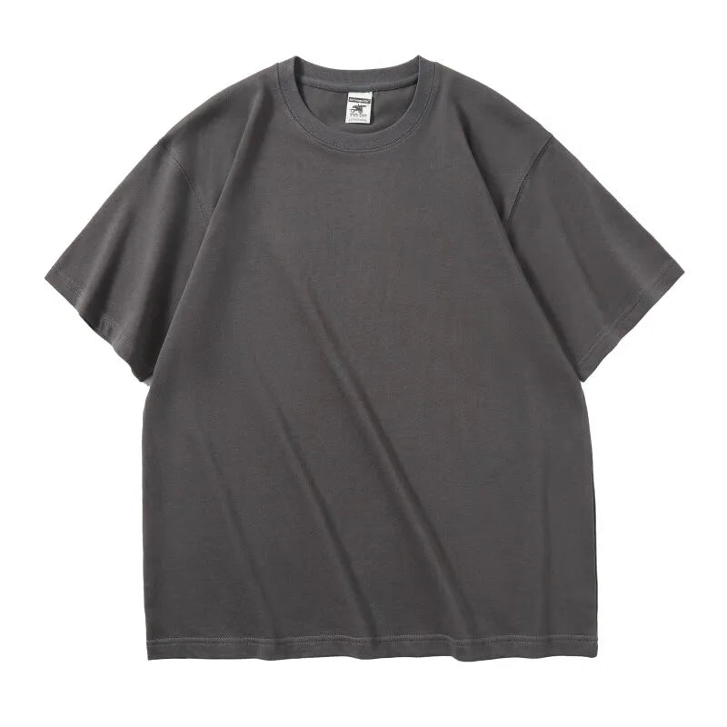 350gsm Sense Heavy Cotton Embossed T Shirts with Custom Embossing Logo for Men