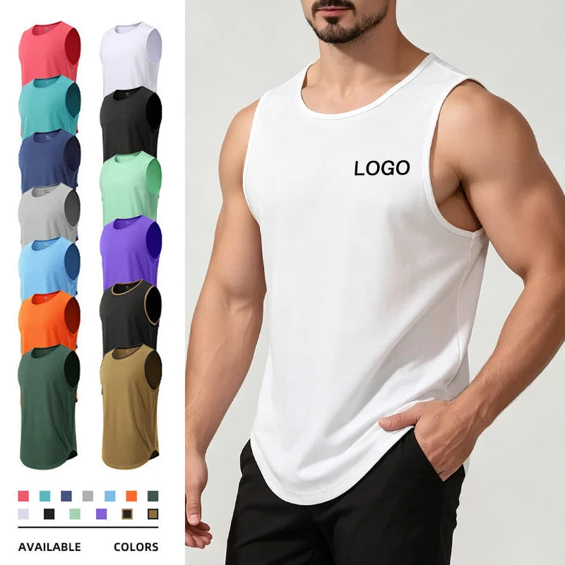 Custom Quick Sleeveless Training Top | Men's 100 Polyester Dry Workout Tank