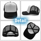 Custom Curved Brim 5 Panel Foam Trucker Cap | 100% Polyester Breathable Unisex Hat | Bulk OEM Wholesale