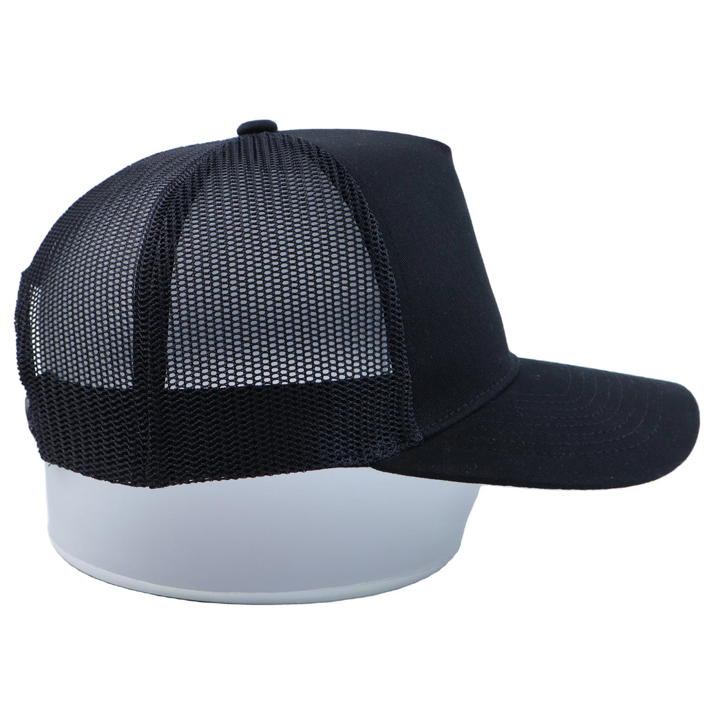 Factory Suede Low MOQ Hip Logo Trucker Hat | Custom 5 Panel Blank
