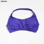 Seamless Ribbed Nylon-Spandex Women's Gym Set 2-Piece Sports Bra and Leggings