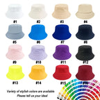 Cotton Custom Embroidery Print Fisherman Basin Bucket Hat | High Quality Adult Fishing Caps