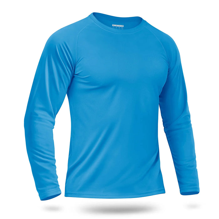 Custom LOGO Men's Sun Protection T-Shirt 145g Polyester Long Sleeve Sun Protection T-Shirt Bulk Wholesale