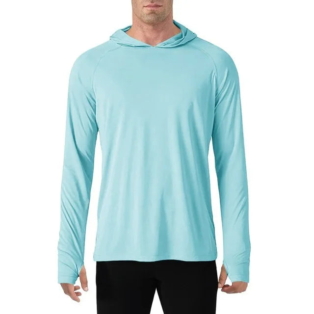 145g Knitted 100% Polyester Long Sleeve Fishing Shirt Men Rash Guard