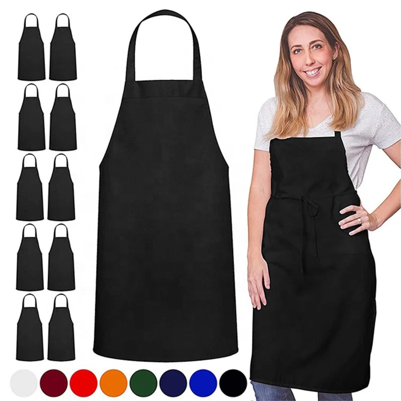 Custom Logo Waterproof Poly Cotton Canvas Work Apron Utility Uniform