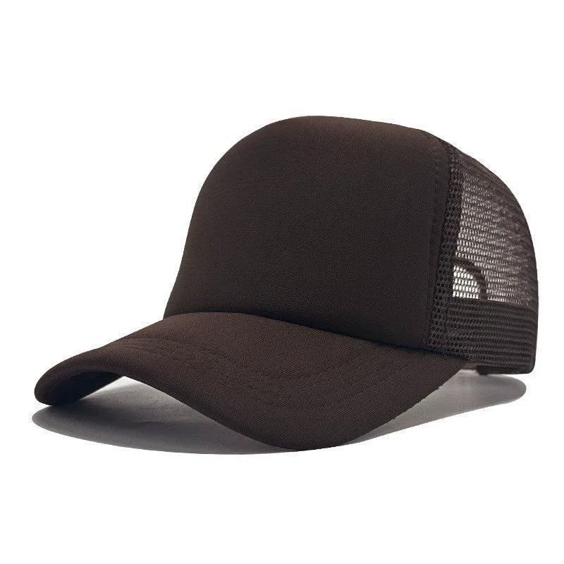 Custom Curved Brim 5 Panel Foam Trucker Cap | 100% Polyester Breathable Unisex Hat | Bulk OEM Wholesale