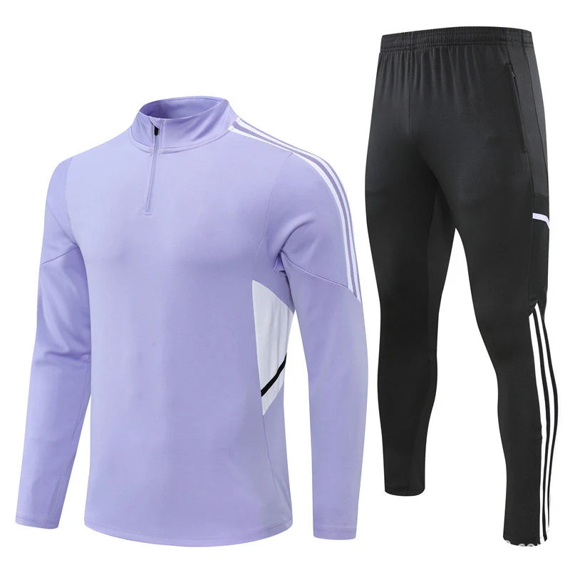 Custom 250gsm Polyester Spandex Heat Transfer Long Sleeve Suit for Club Soccer Training
