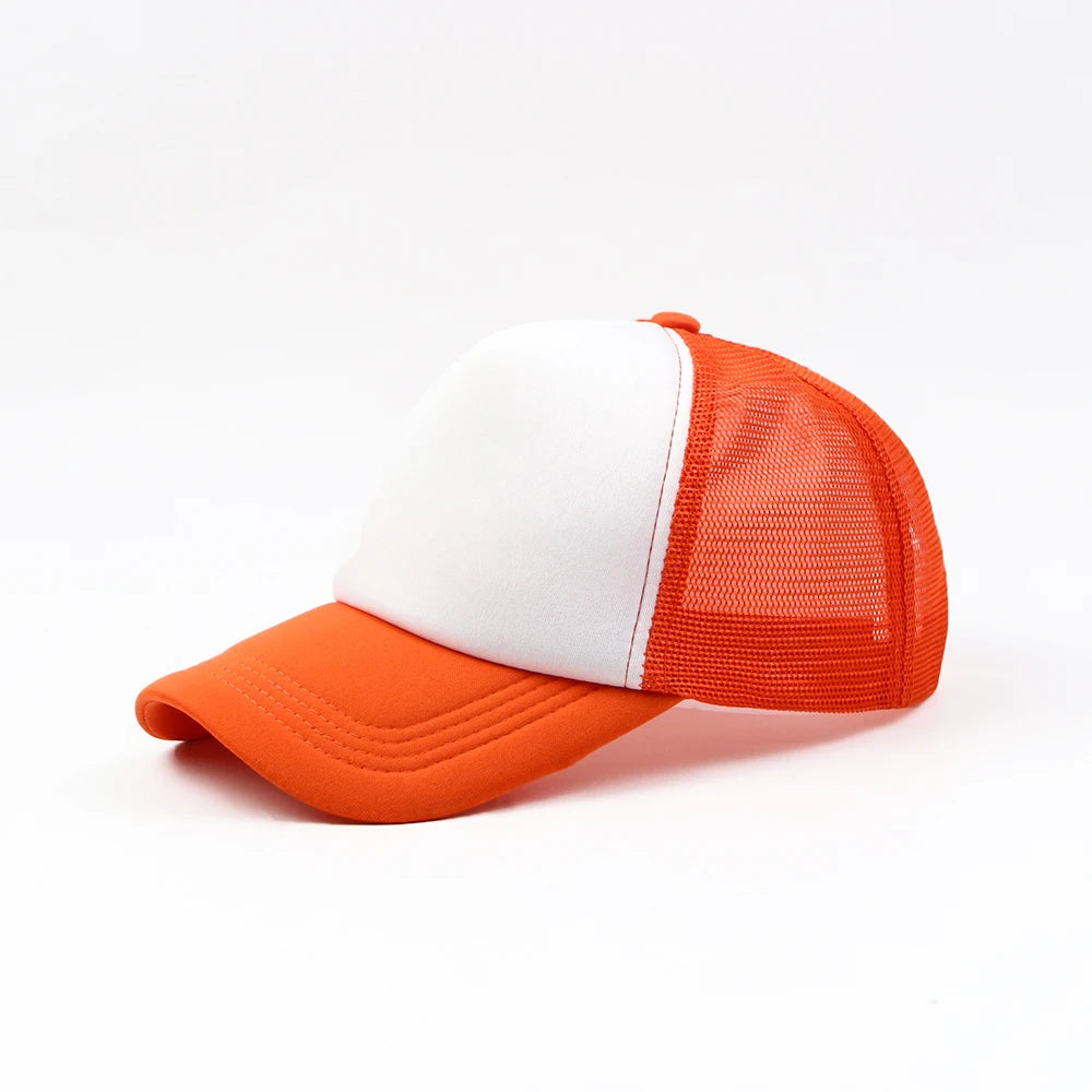 Polyester Cotton Mesh Machine Embroidery 5 Panel Trucker Cap