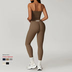 Nylon Spandex Interlock Knit Four-Way Stretch 5-Piece Fitness Workout Set
