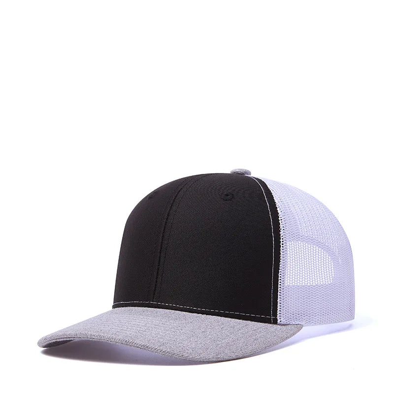 Bulk Cotton Mesh Customized Embroidery Patch Trucker Hats for Custom Gym Apparel