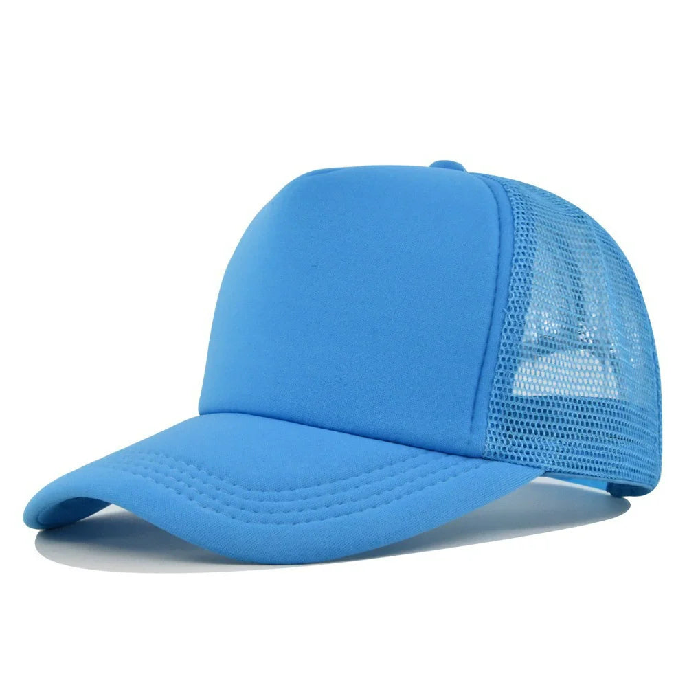 Custom Curved Brim 5 Panel Foam Trucker Cap | 100% Polyester Breathable Unisex Hat | Bulk OEM Wholesale