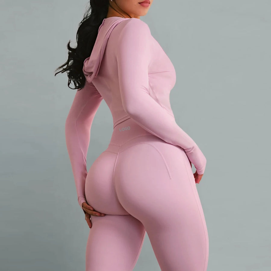 High-Waist Squat-Proof Women's Yoga Set 2-Piece Sports Bra and Leggings