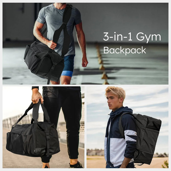 Nylon Coated Convertible Weekender Bag