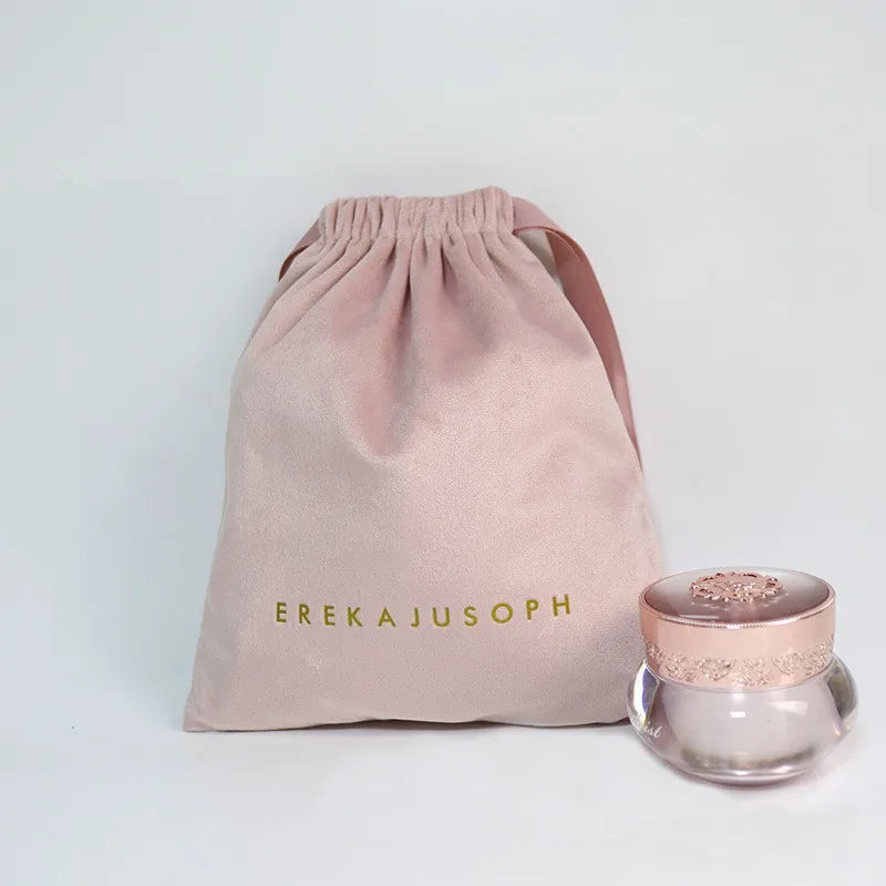 Cotton Woven Drawstring Velvet Pouch