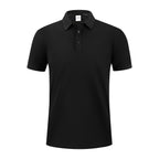 Customization Embroidery Logo 215Grams Knitted Polyester Embroidery Men Polo Shirt Work Uniform Clothes