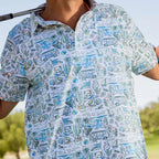 Custom Polyester Spandex Blade Collar Golf Polo Shirt   Factory Sourcing 88% Polyester 12% Spandex 160g Sublimation Custom Polo Shirt