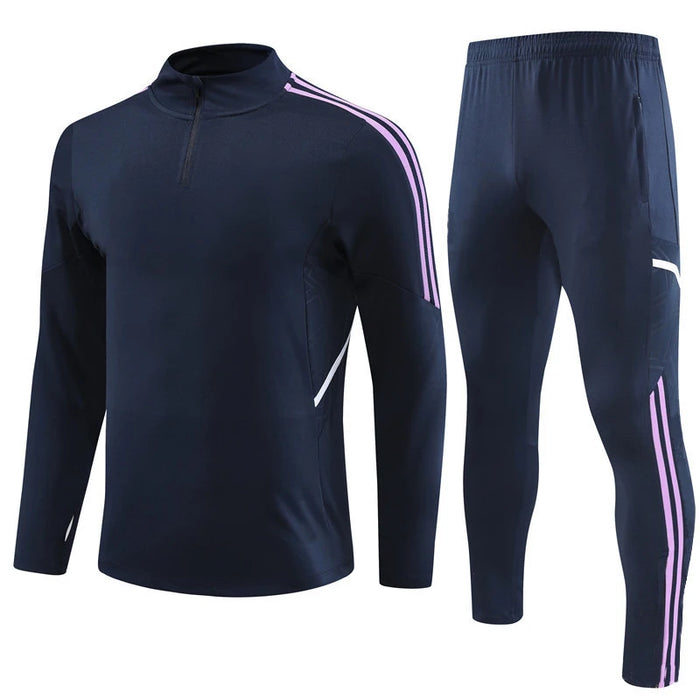 Custom 250gsm Polyester Spandex Heat Transfer Long Sleeve Suit for Club Soccer Training
