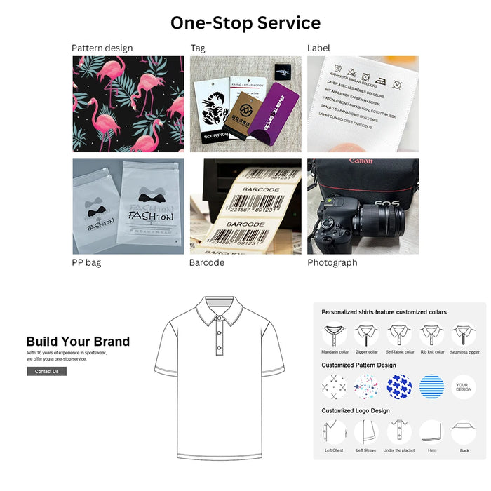 High Fit Polyester Spandex 180 GSM Custom Embroidery Logo Shirts