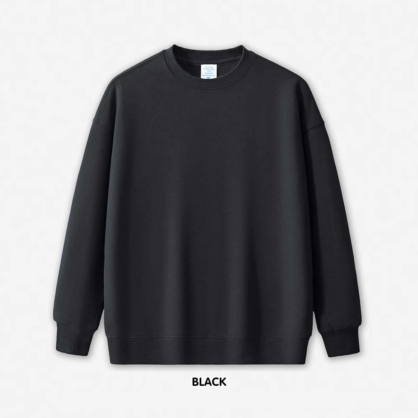 350g 100% Cotton 3D Embossed Sweatshirt | Custom Streetwear Logo Embroidered Crewneck