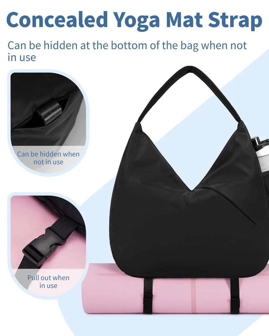 Nylon High-Density Woven Hobo Gym Bag