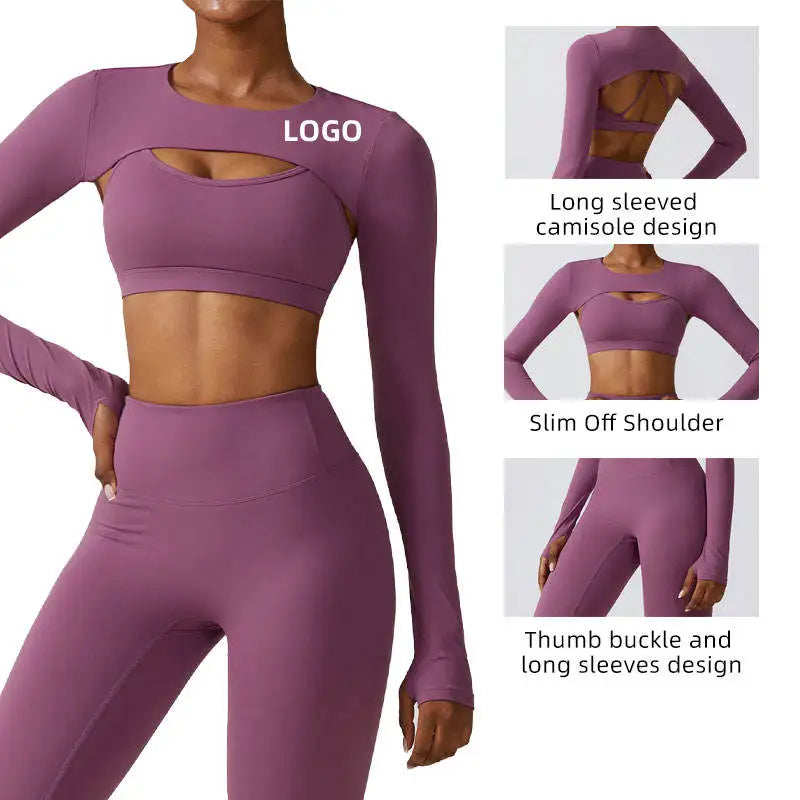 Nylon Spandex Double Knit Longline Sports Bra