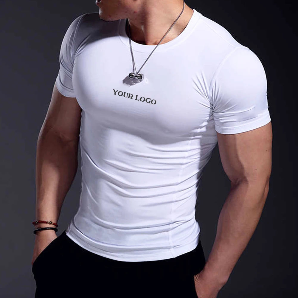Polyester Spandex Interlock Knit Athletic Workout T-Shirt