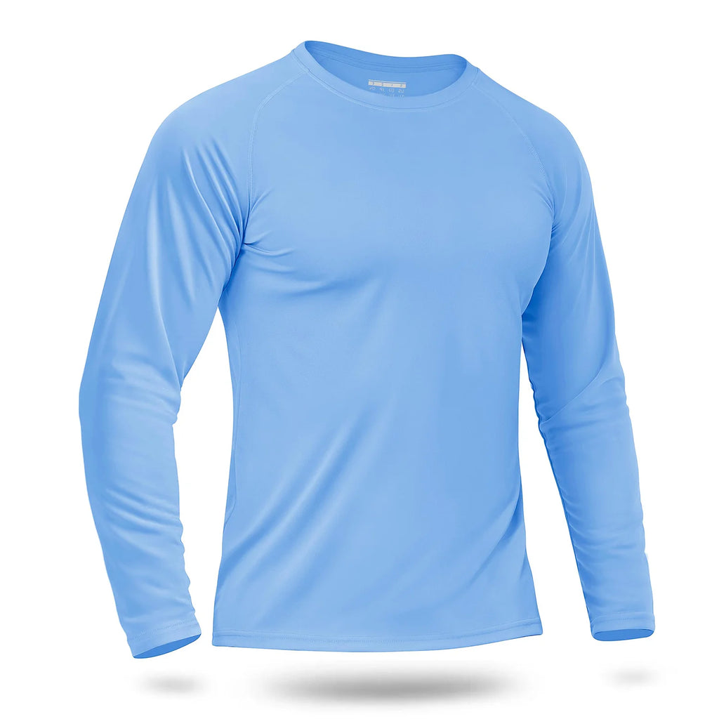 Custom LOGO Men's Sun Protection T-Shirt 145g Polyester Long Sleeve Sun Protection T-Shirt Bulk Wholesale
