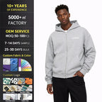 Custom Zip-Up Hoodie Polyester Cotton Blend | Puff Printing & Embroidery for Streetwear Brands | Wholesale Custom Hoodies  [F-20] SEO Description