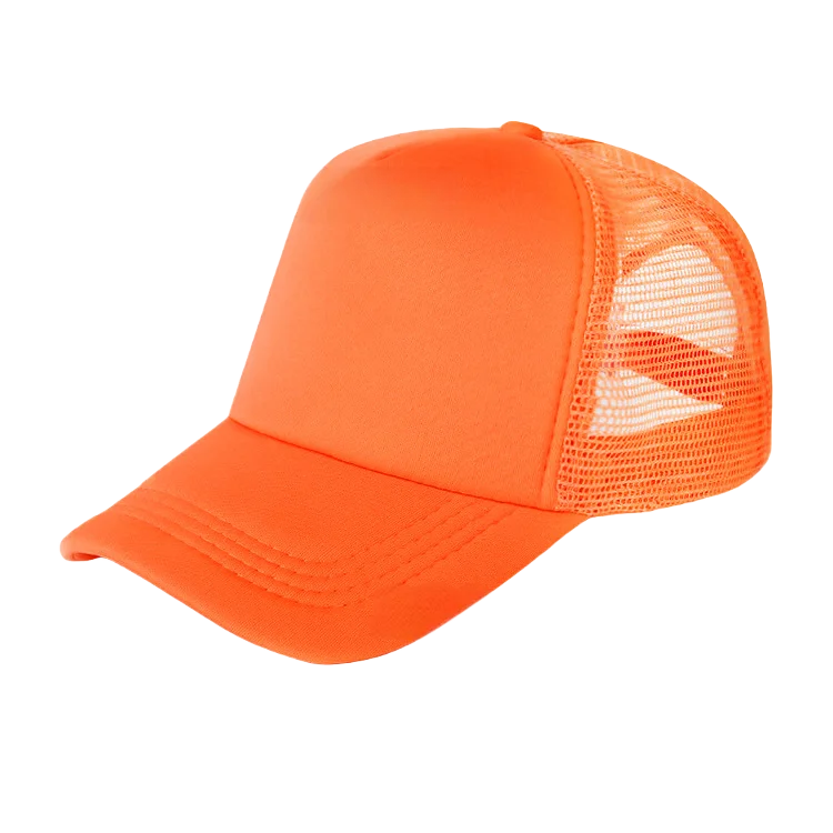 100 Polyester Oxford Five Panel Sublimation Blank Foam Trucker Hat | Wholesale Plain Mesh Caps