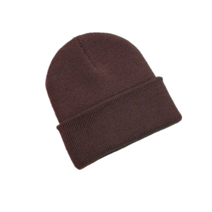 100% Acrylic Jacquard Fabric Custom Logo Striped Winter Ski Traveling Beanie Hats