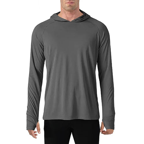 145g Knitted 100% Polyester Long Sleeve Fishing Shirt Men Rash Guard