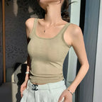 Customized Embroidery Silk Screen Print Breathable Gym Tank Spandex Cotton Knitted Customized Print High Vest Top