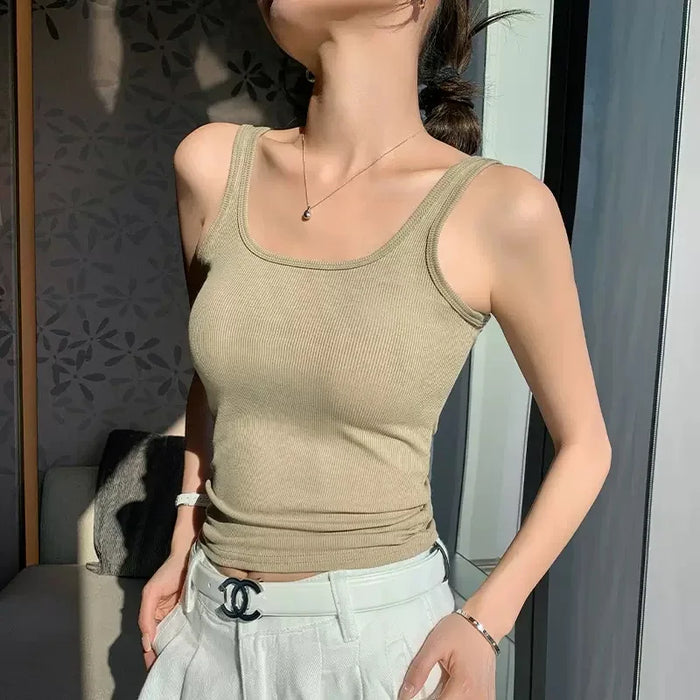Customized Embroidery Silk Screen Print Breathable Gym Tank Spandex Cotton Knitted Customized Print High Vest Top