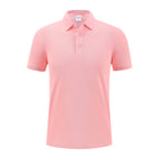 Customization Embroidery Logo 215Grams Knitted Polyester Embroidery Men Polo Shirt Work Uniform Clothes