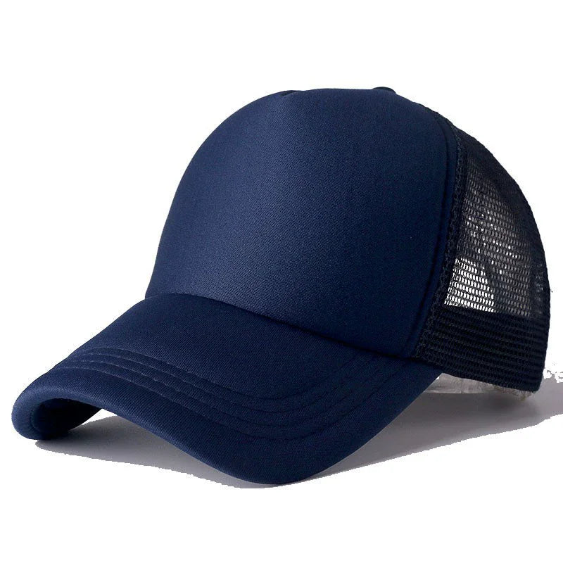 Custom Curved Brim 5 Panel Foam Trucker Cap | 100% Polyester Breathable Unisex Hat | Bulk OEM Wholesale
