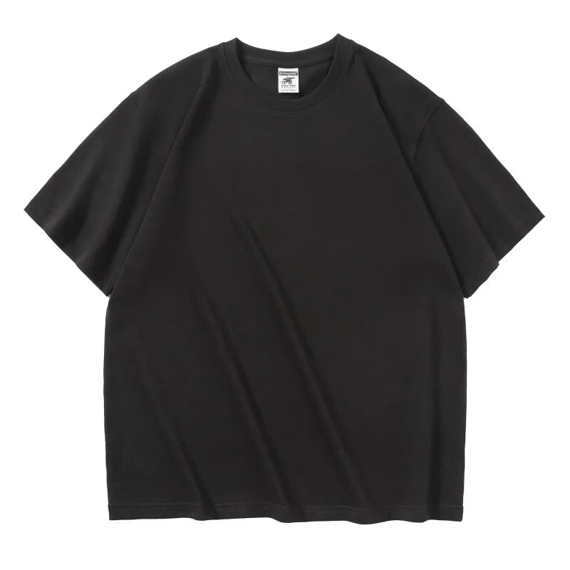 350gsm Sense Heavy Cotton Embossed T Shirts with Custom Embossing Logo for Men