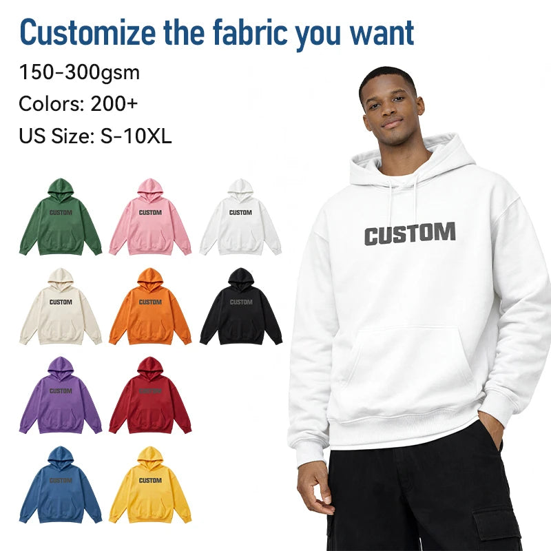 Combed Cotton Fleece Heavyweight Pullover Hoodie