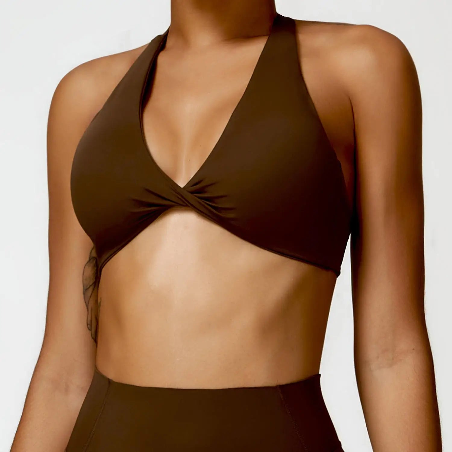 Nylon Spandex Blend Seamless Knit Workout Set