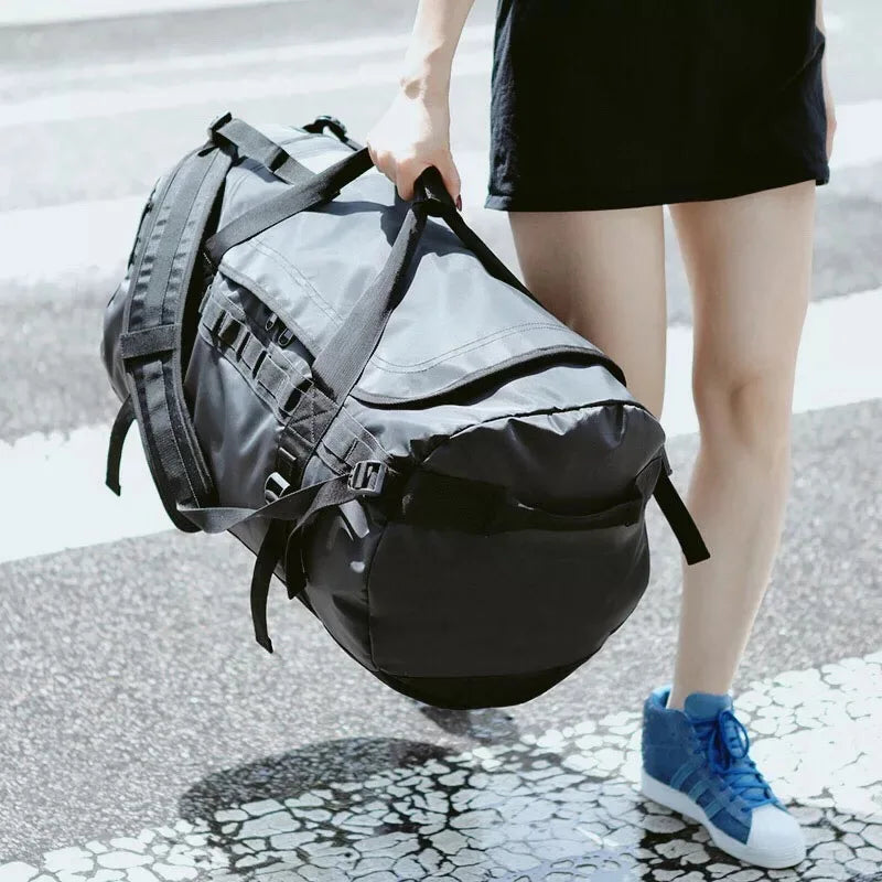 PVC Tarpaulin High-Frequency Welded Waterproof Duffle Backpack