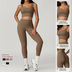 Nylon Spandex Interlock Knit Four-Way Stretch 5-Piece Fitness Workout Set