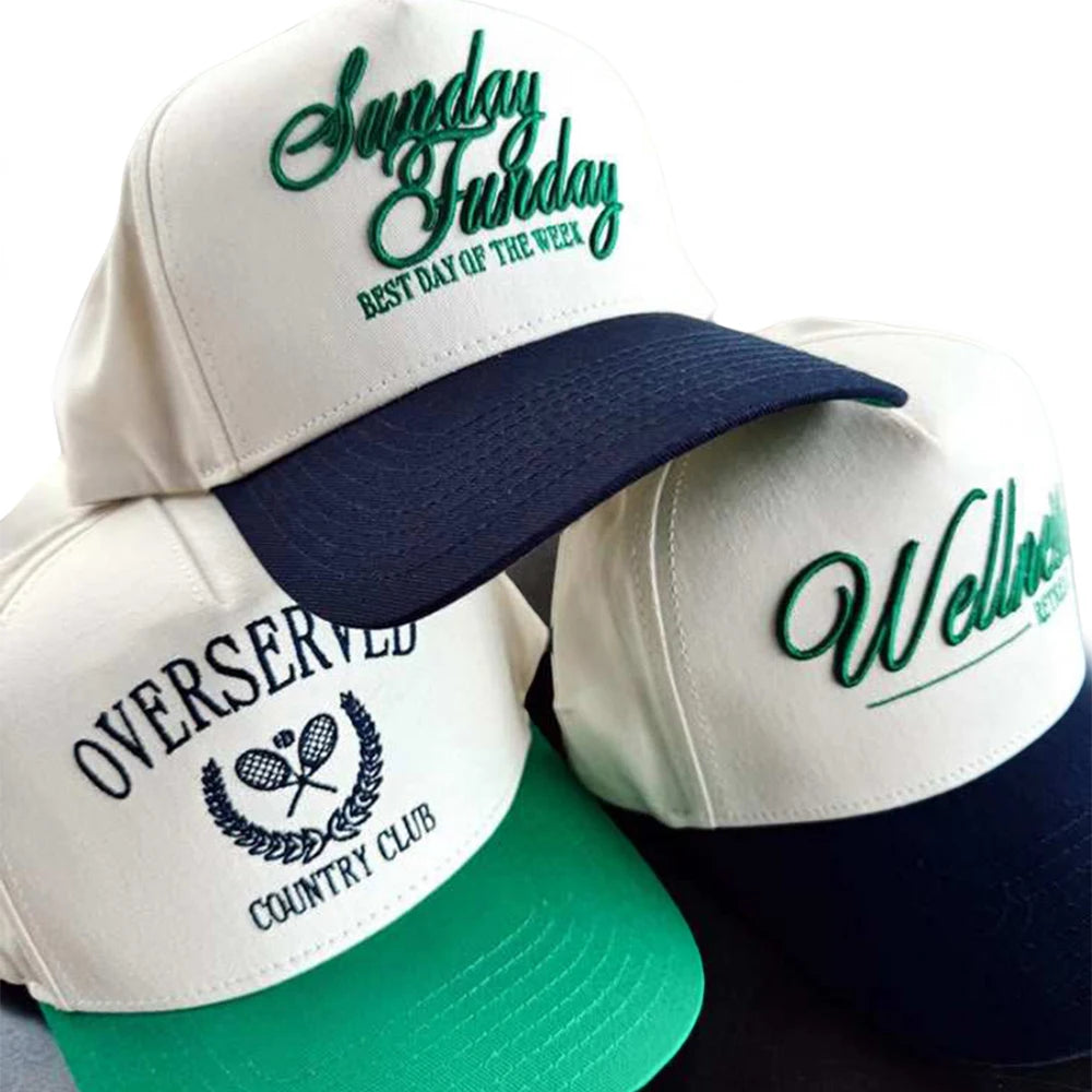 100 Cotton Canvas 3D Embroidery 5 Panel Caps | OEM Custom Hats