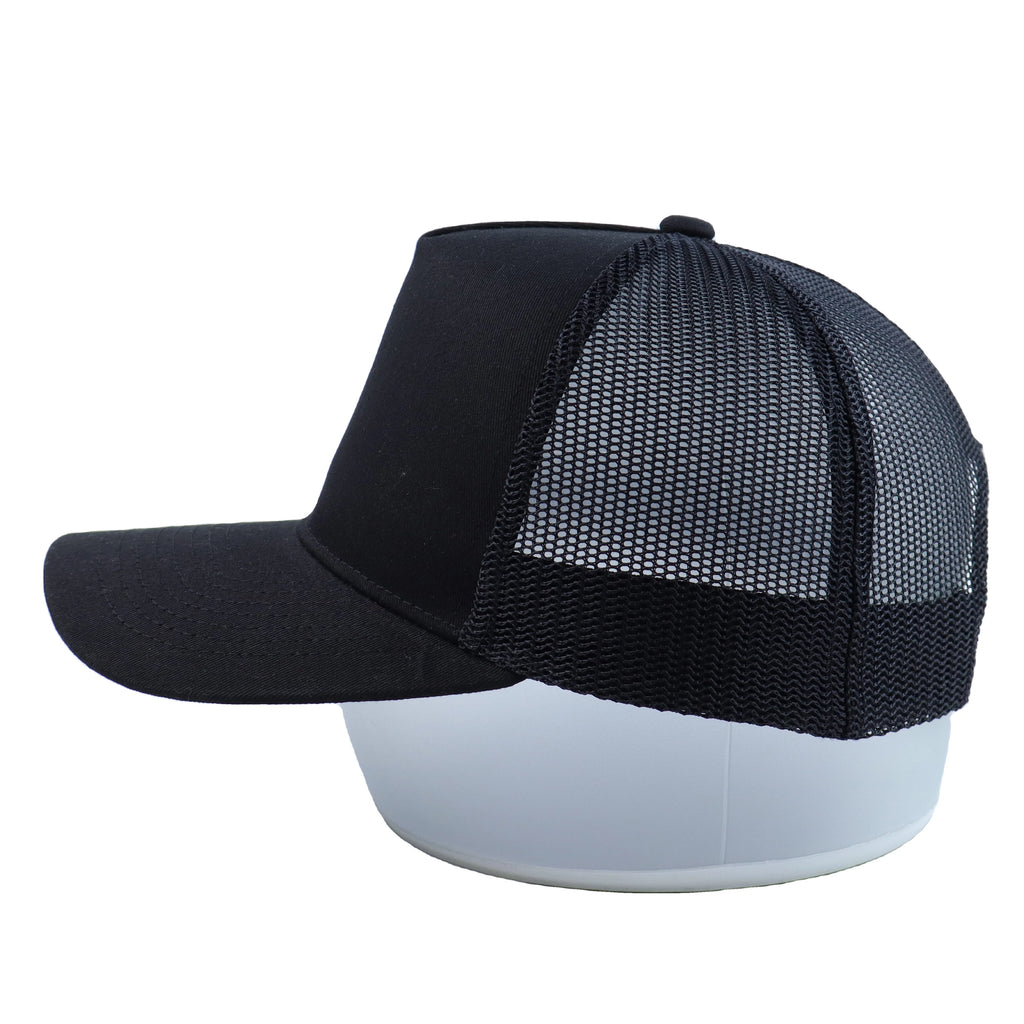 Factory Suede Low MOQ Hip Logo Trucker Hat | Custom 5 Panel Blank