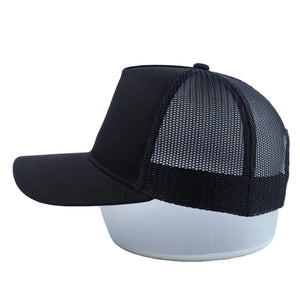 Factory Suede Low MOQ Hip Logo Trucker Hat | Custom 5 Panel Blank
