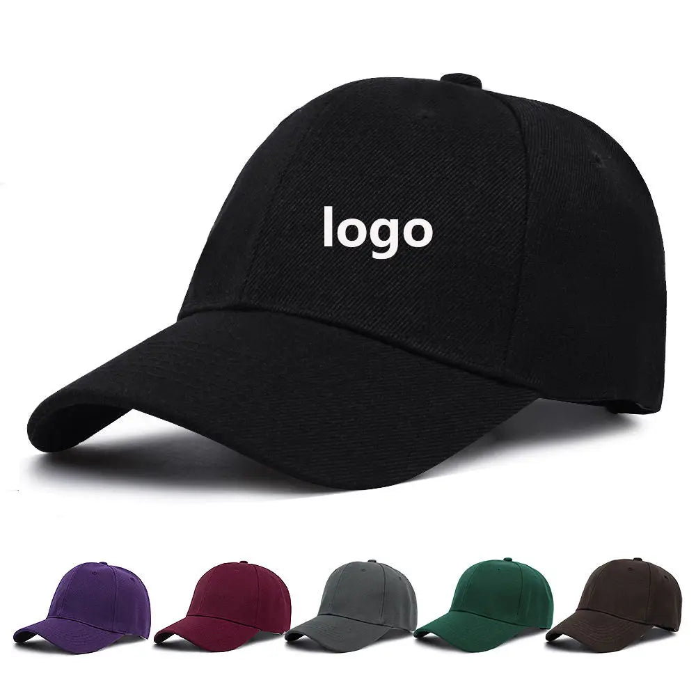 Low MOQ Promotional Cotton Acrylic Caps | 6 Panel Custom Logo Baseball Hats