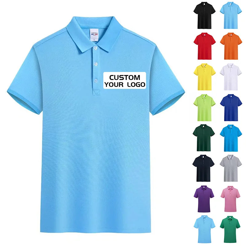Custom Polo T-Shirt 180GSM Spandex Cotton Blend | Embroidered Logo Work Uniforms for Hospitality & Retail