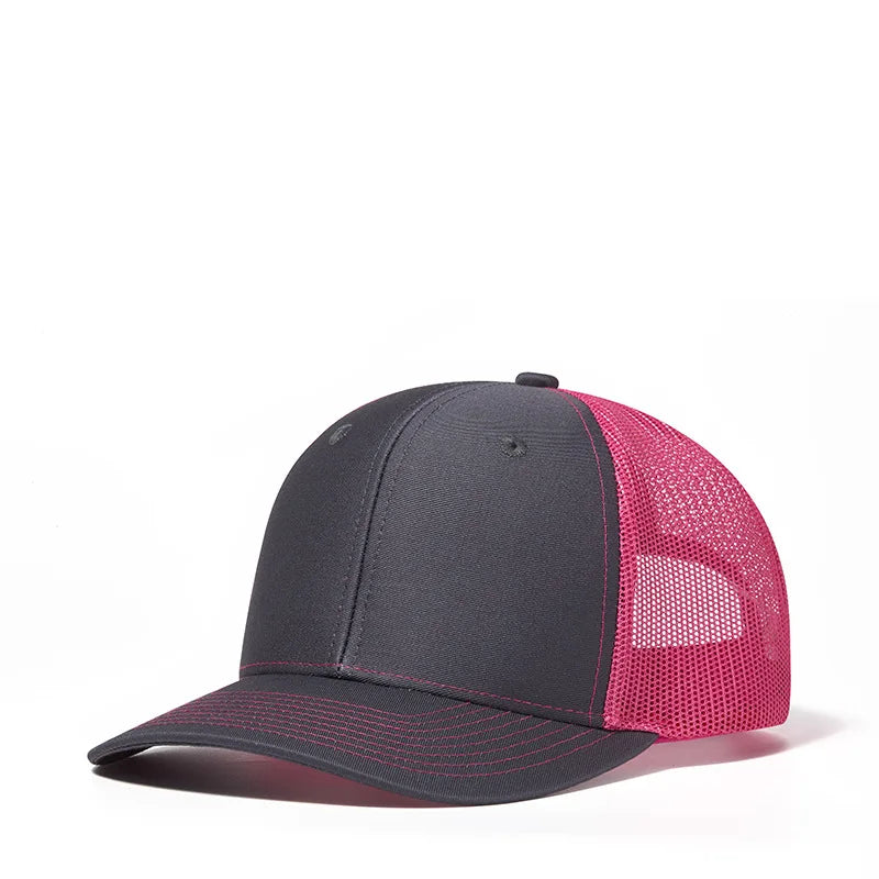 Bulk Cotton Mesh Customized Embroidery Patch Trucker Hats for Custom Gym Apparel