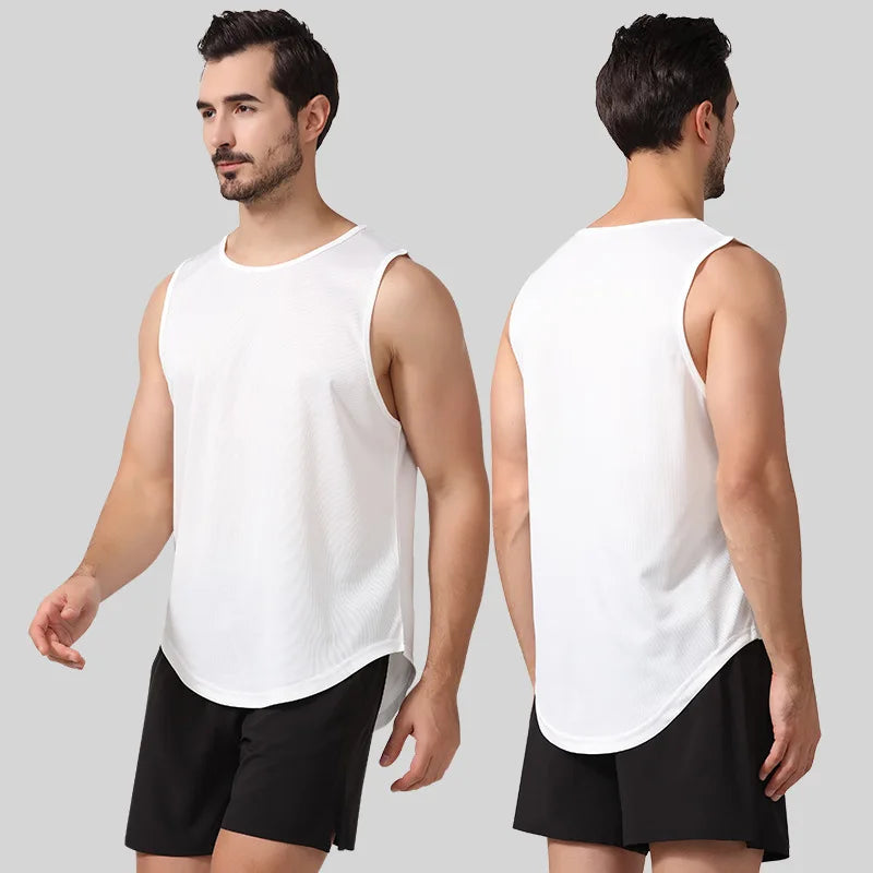Custom Quick Sleeveless Training Top | Men's 100 Polyester Dry Workout Tank